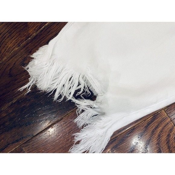 Hidden Ripped Raw Step Hem Ankle Skinny Jeans White Nordstrom Size 31 Summer - Picture 7 of 8